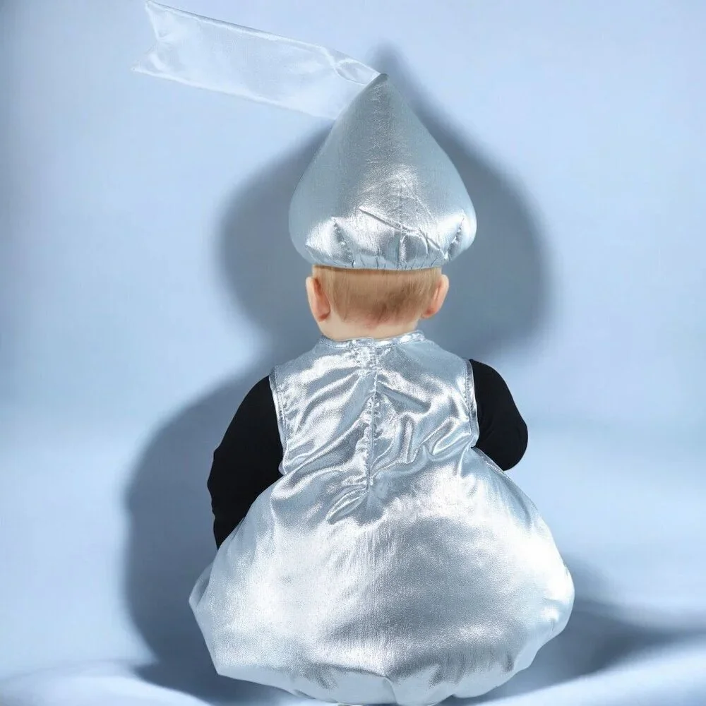 Rubies Hersheys Kisses Infant Costume 6-12 Months Silver Tunic Hat Halloween NEW - Picture 8 of 9